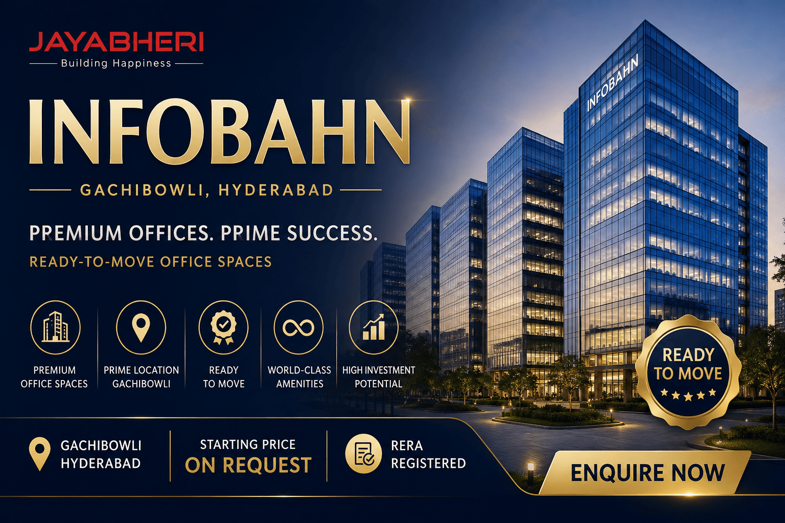 Jayabheri Infobahn - Commercial Office Spaces in Gachibowli, Hyderabad