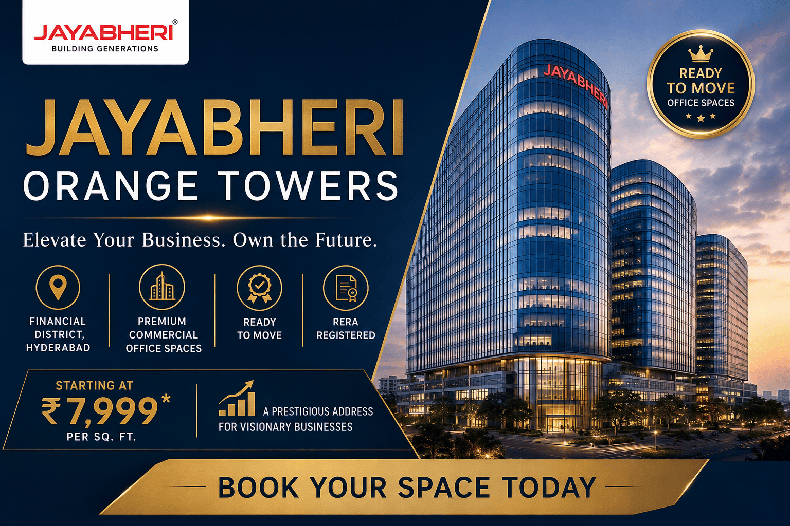 Jayabheri Orange Towers - Commercial Office Spaces in Financial District, Hyderabad