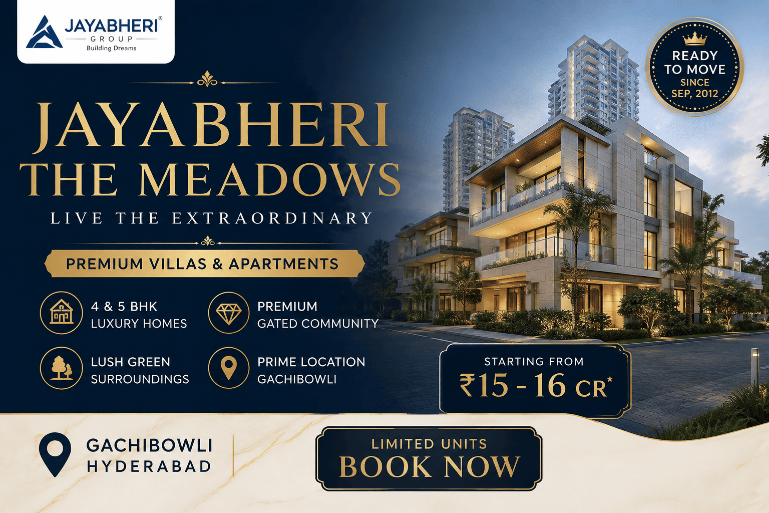 Jayabheri The Meadows - Luxury Villas Hyderabad